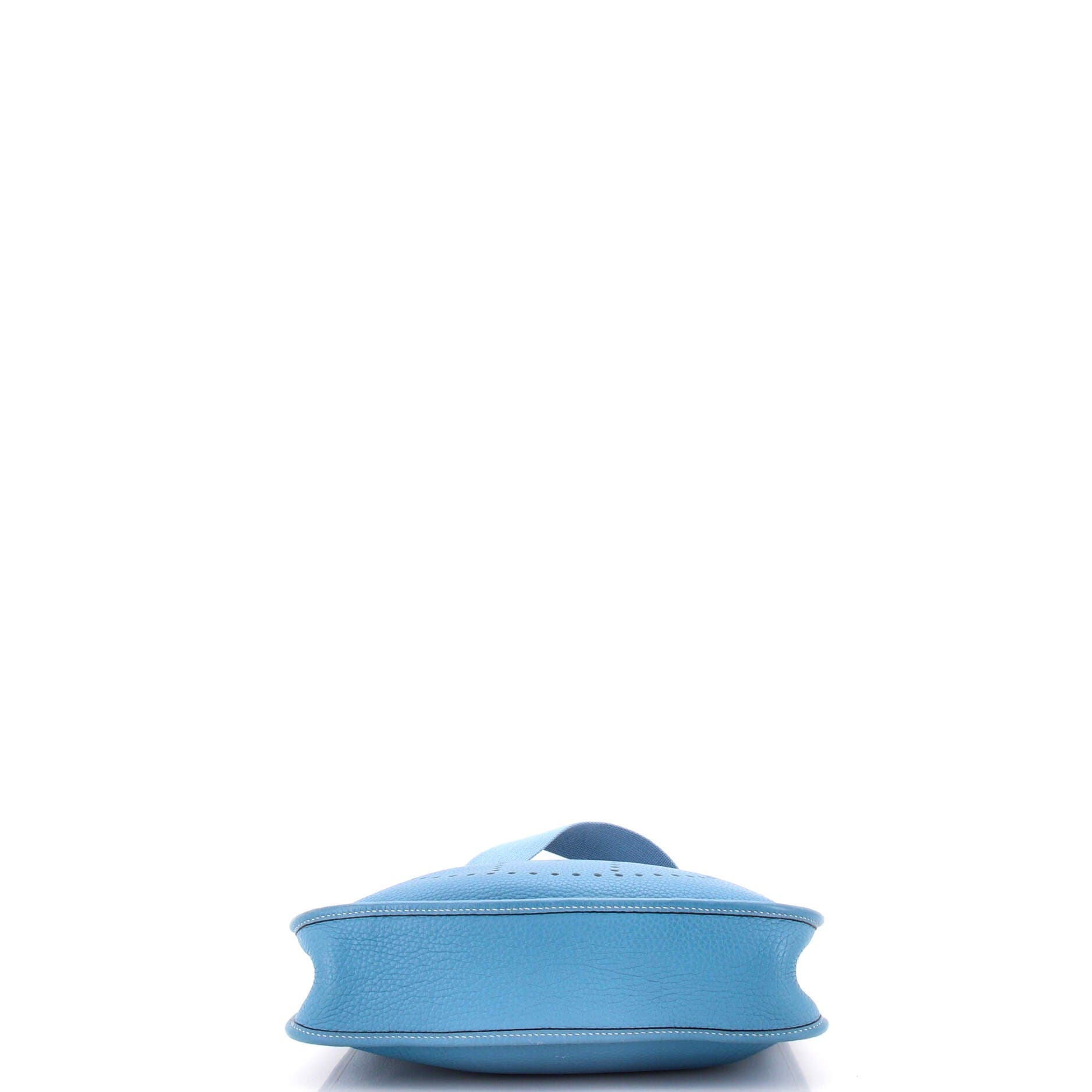 Pre-Owned Hermes Evelyne Bag Gen I Clemence PM, Alternate, color, Blue Jean