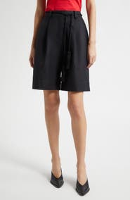 POSSE Yvette High Rise Linen Blend Shorts