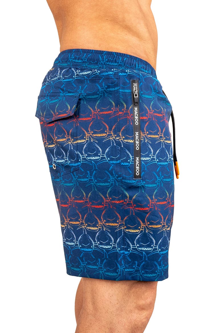Swim Lion Shark Wave Swim Trunks, Alternate, color, BLUE