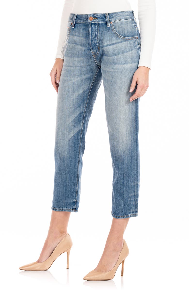Fidelity Denim Jimi High Waist Crop Boyfriend Jeans, Alternate, color,