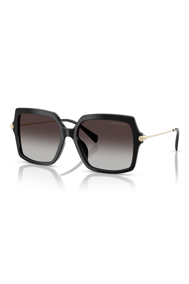 Quogue 57mm Square Sunglasses, Alternate, color, BLACK / DARK GREY GRADIENT