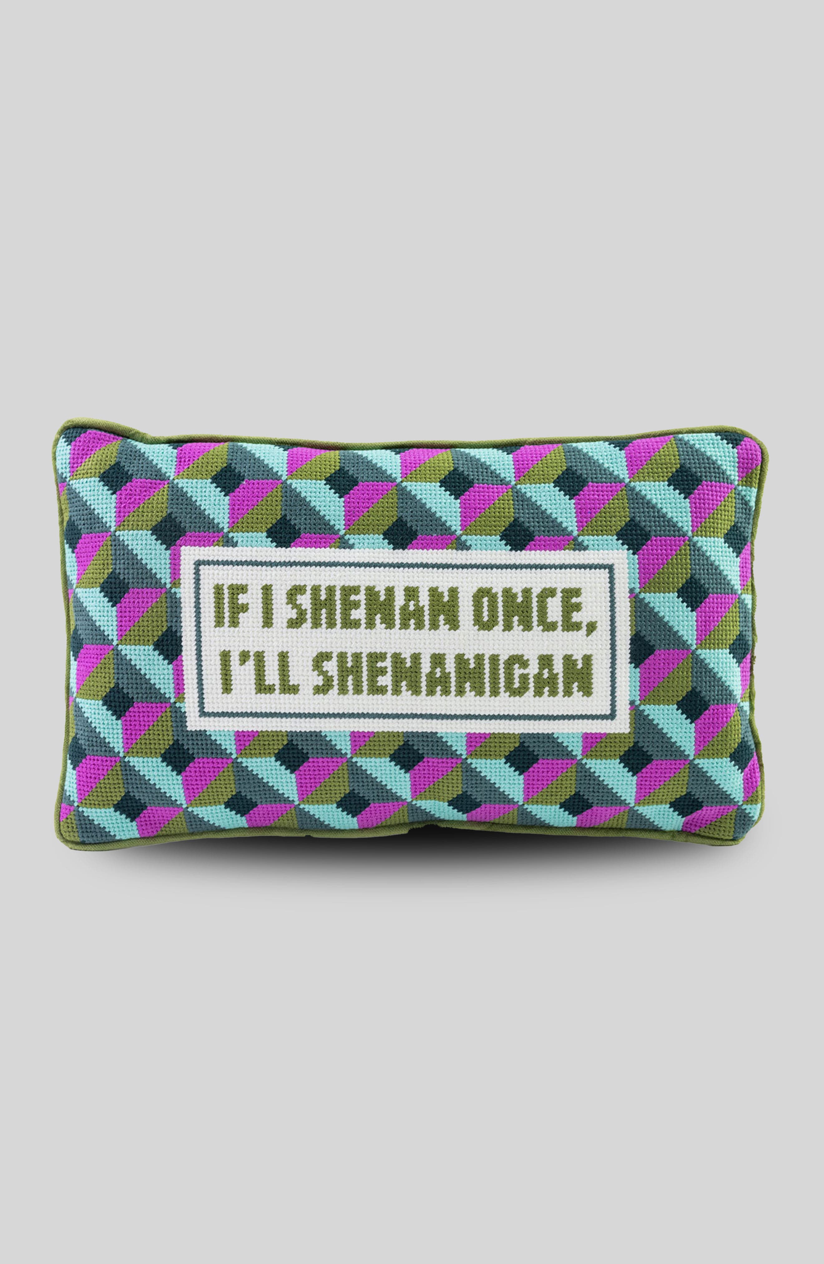 Furbish Studio Shenanigans Needlepoint Pillow - Thumbnail 2
