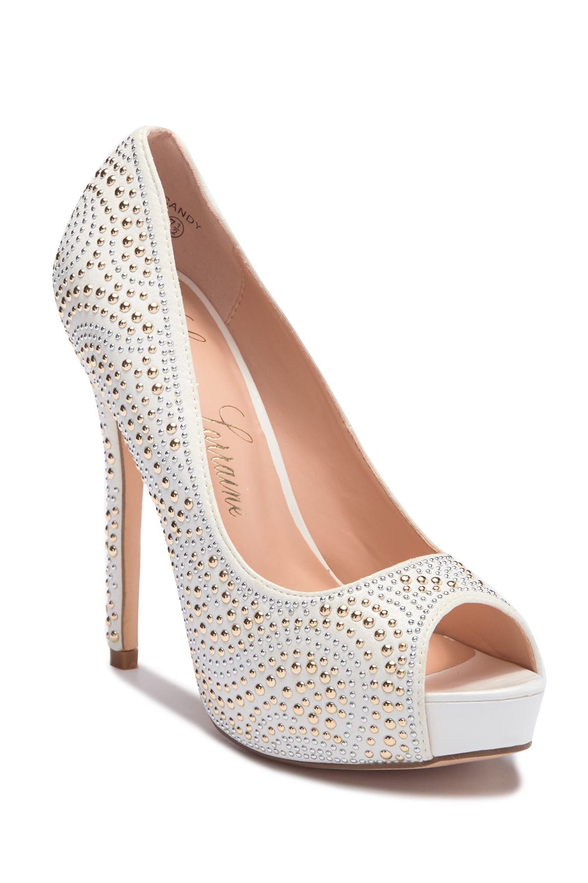 Lauren Lorraine 'Candy' Crystal Peep Toe Pump, Main, color, 