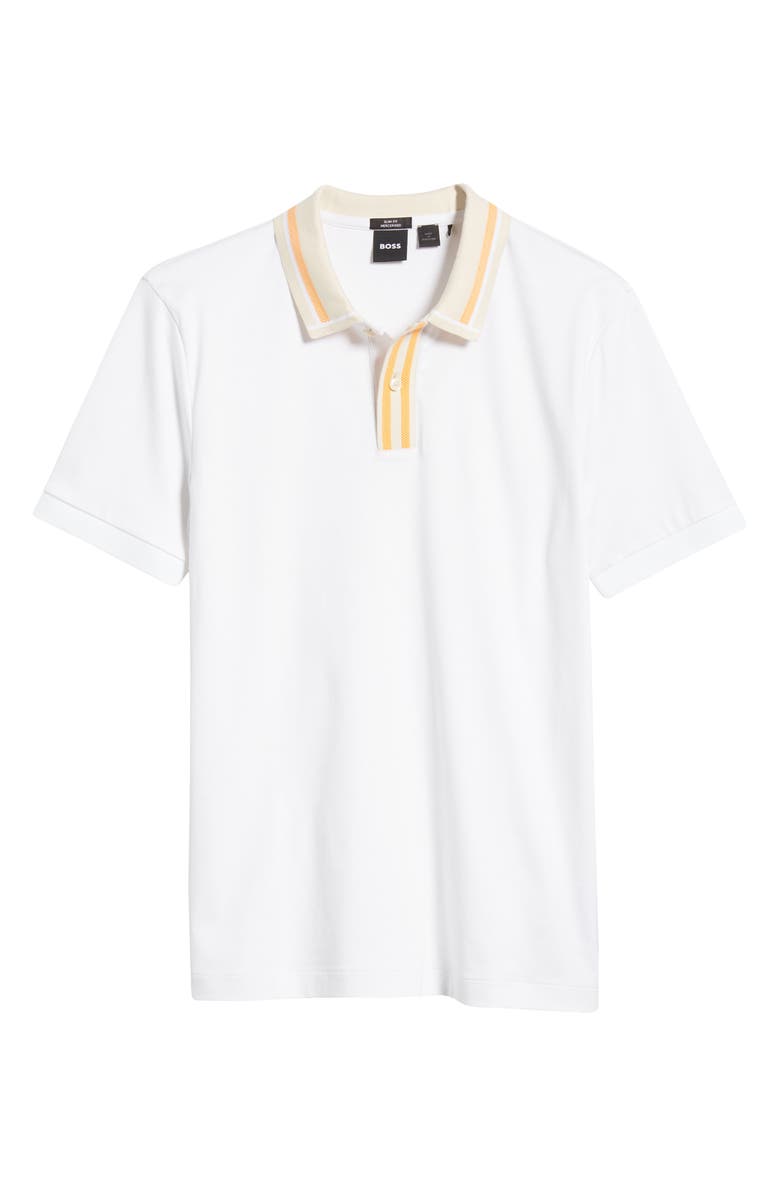 BOSS Phillipson Cotton Polo, Alternate, color, White