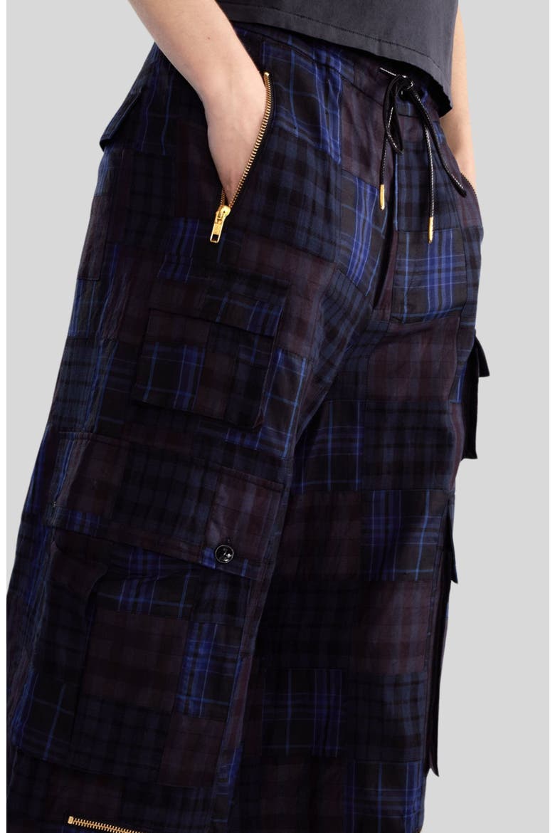 Madrid Madras Cargo Pants, Alternate, color, Navy Multi