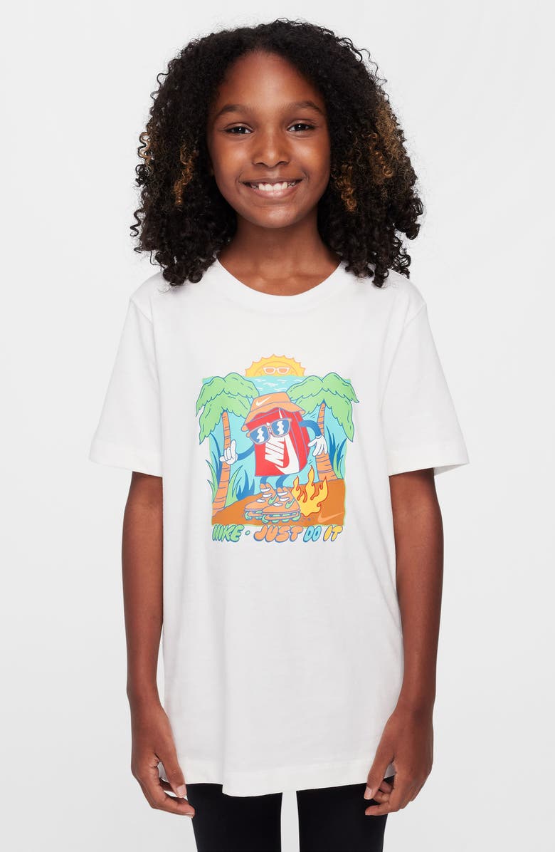 Nike Kids' Sportswear Boxy Skate Graphic T-Shirt, Main, color, 100 White