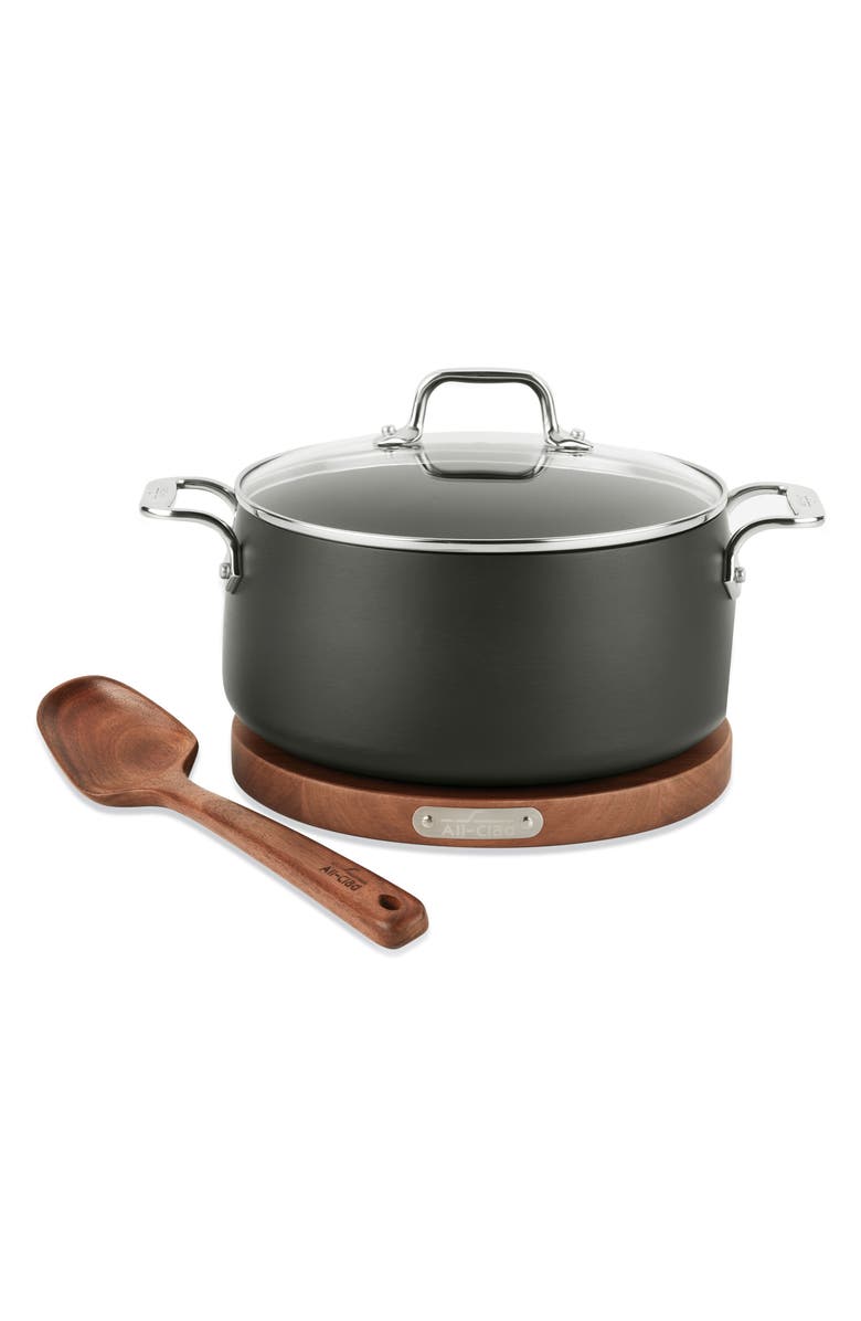All-Clad HA1 6-Quart Hard Anodized Nonstick Dutch Oven, Main, color,