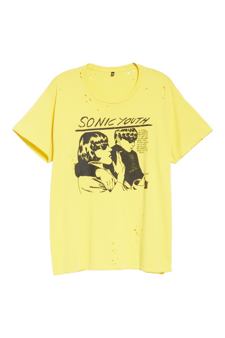 Sonic Youth Print Tee, Alternate, color, YELLOW