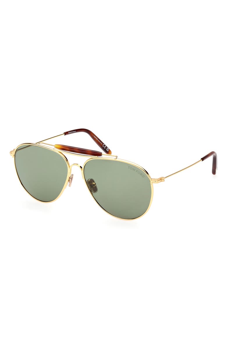 TOM FORD Raphael-02 59mm Aviator Sunglasses, Alternate, color,