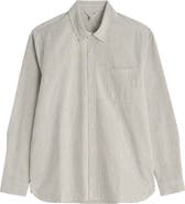 Seasalt Cornwall Jenken Stripe Organic Cotton Button-Down Oxford Shirt