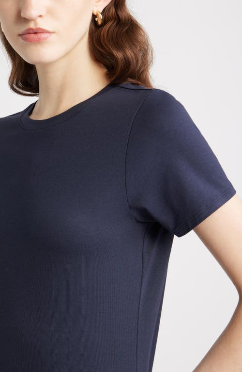 Nordstrom Pima Cotton Blend Crewneck T-shirt In Blue