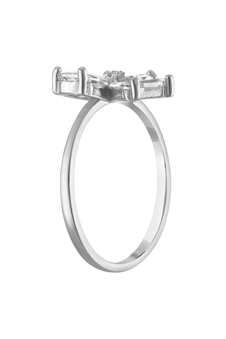 Cubic Zirconia Dragonfly Ring, Alternate, color, SILVER/ WHITE