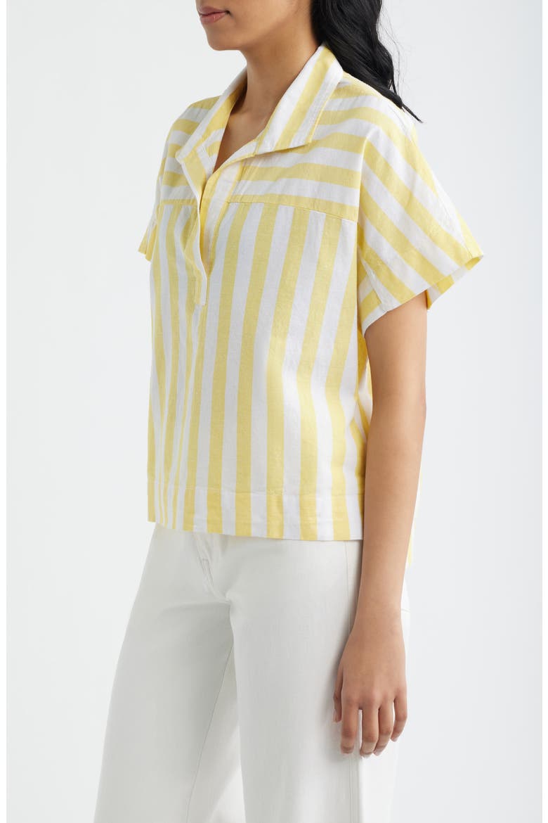 Relaxed Stripe Shirt, Alternate, color, YELLOW