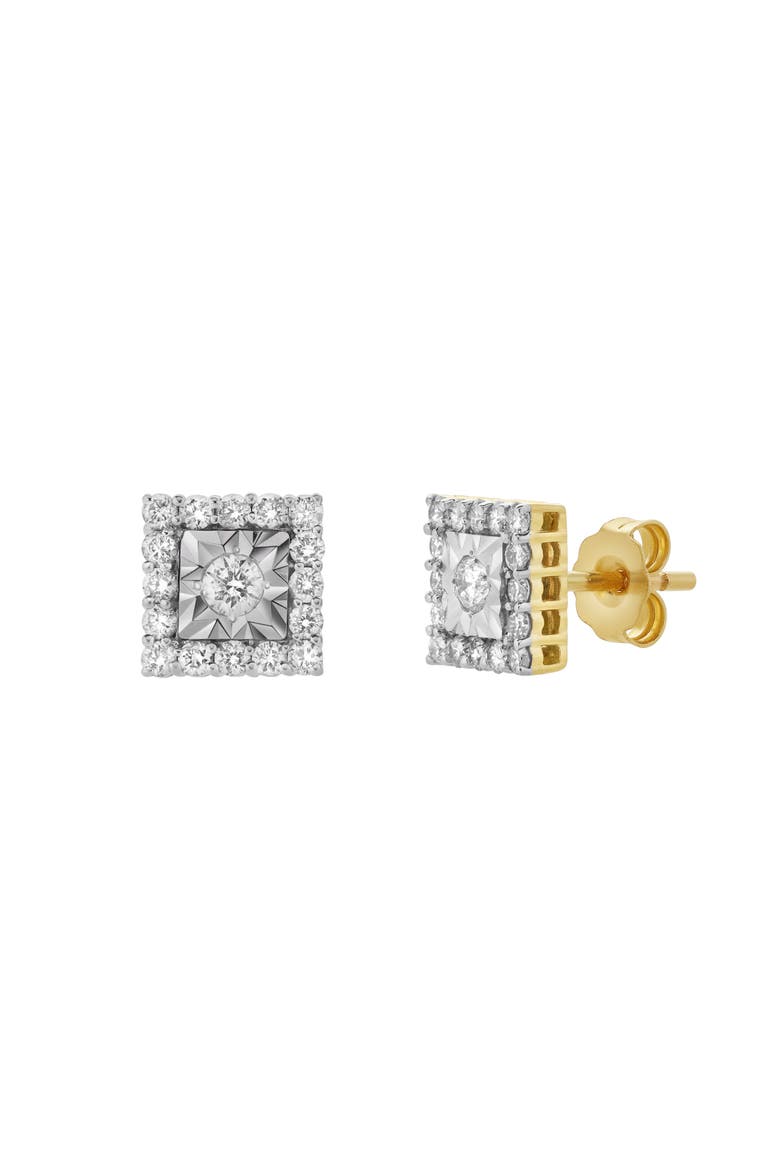 Legatum 10K Gold Diamond Unisex Earrings - 0.49 Cts, Alternate, color, 10K Yellow Gold