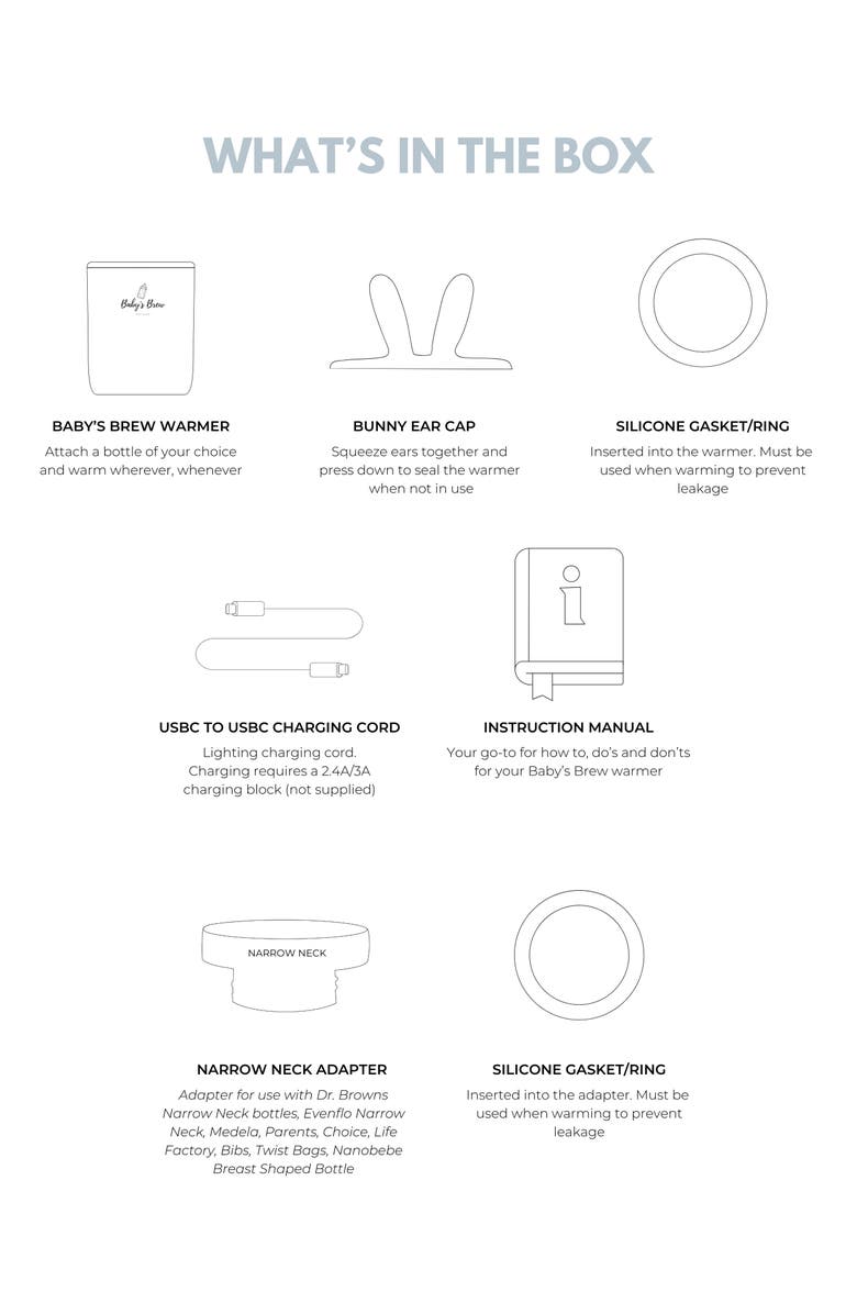 Baby's Brew 3.0 Portable Bottle Warmer Pro with Narrow Neck Adapter, Alternate, color, Marble