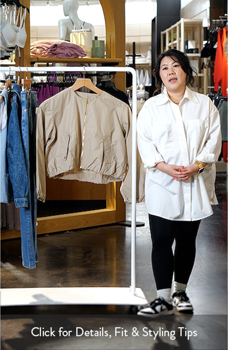 Bubble Sleeve Bomber Jacket