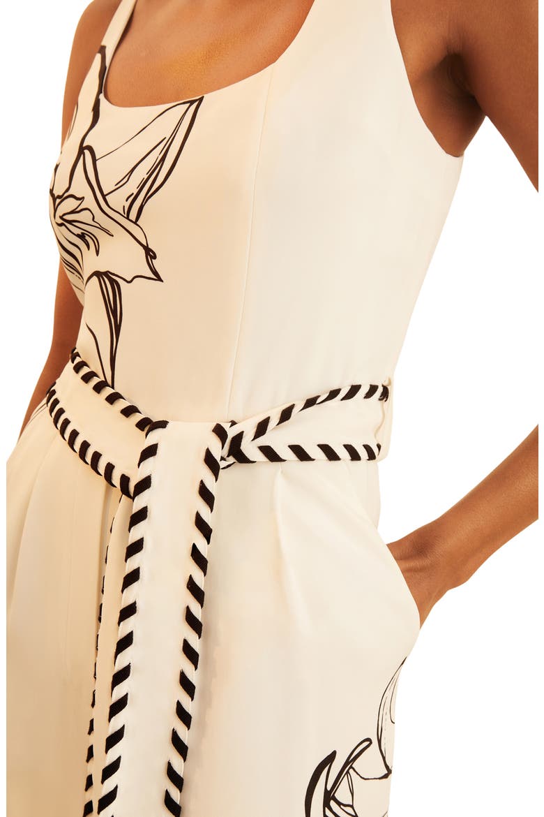 Kinsley Floral Jumpsuit, Alternate, color, IVORY/ BLACK