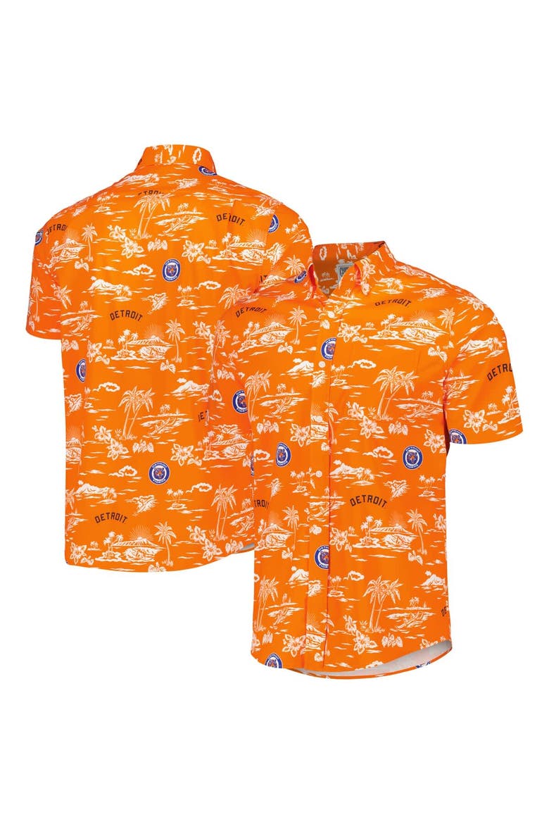 Men's Reyn Spooner Orange Detroit Tigers Kekai Button-Down Shirt, Alternate, color, Orange