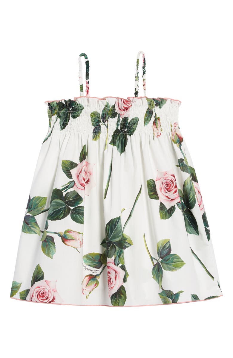 Dolce&Gabbana Floral Fit & Flare Dress, Main, color,