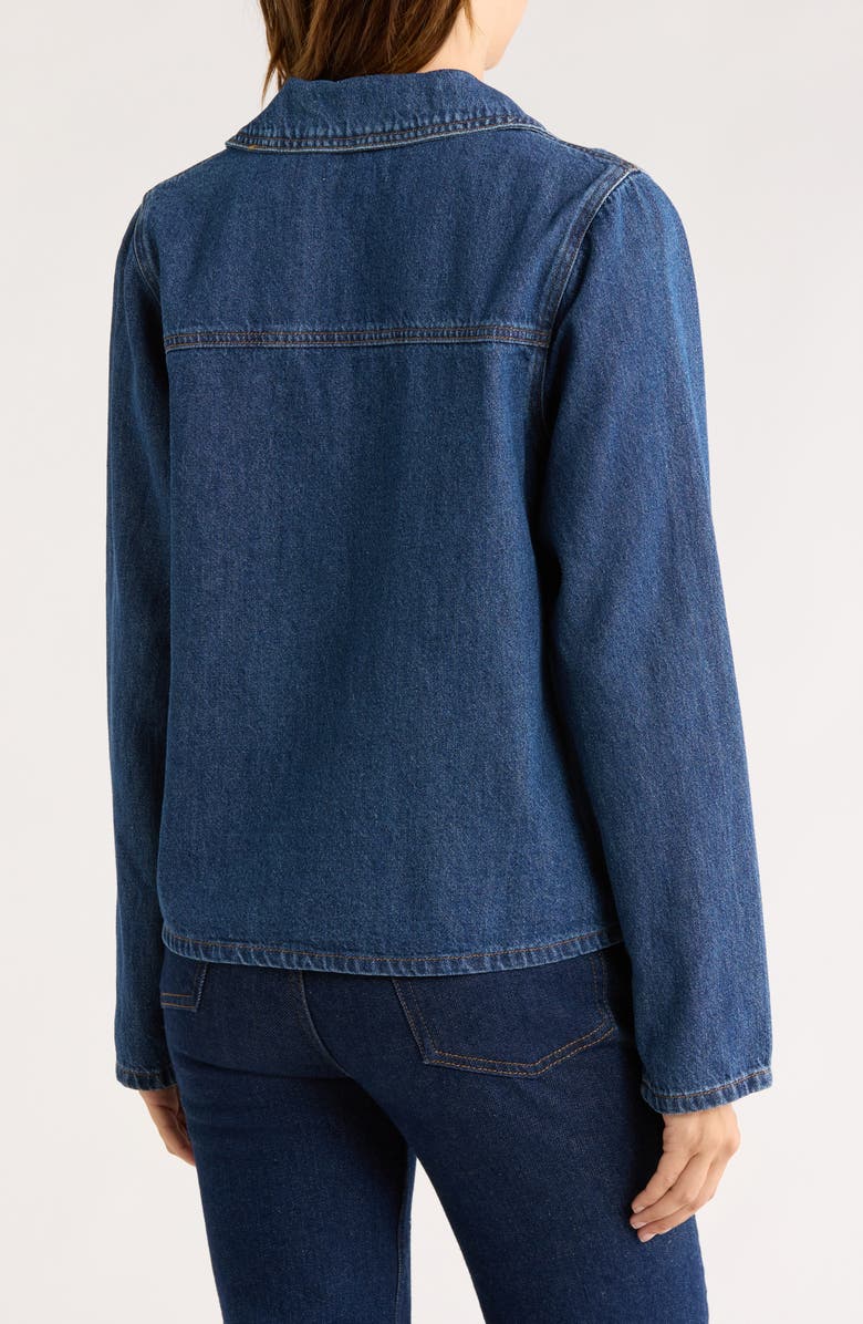 Habitual Denim Popover Top, Alternate, color, Baltic