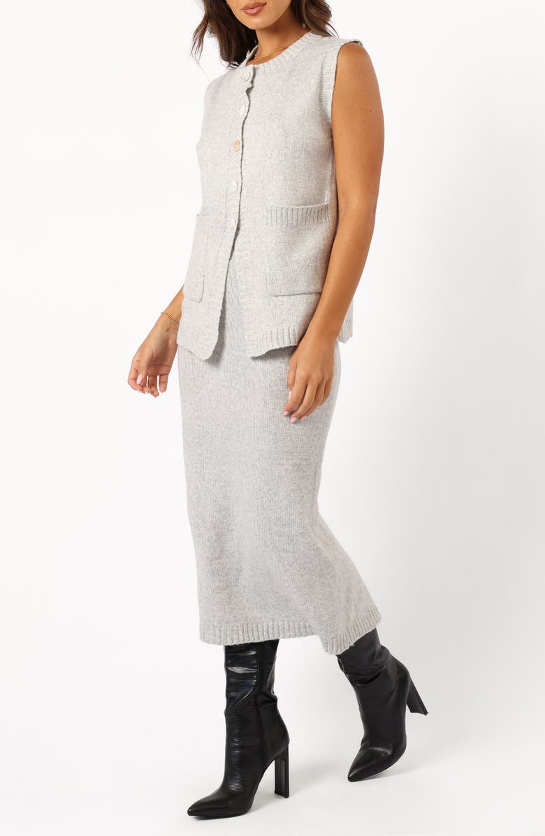 Petal & Pup Kaplan Sweater Vest & Skirt Set, Alternate, color, Grey