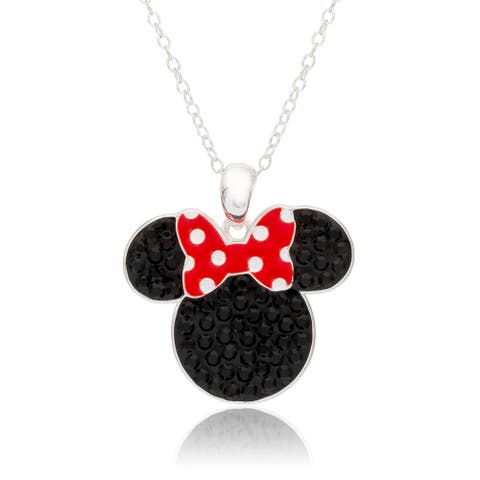 Red Bow Pendant Necklace