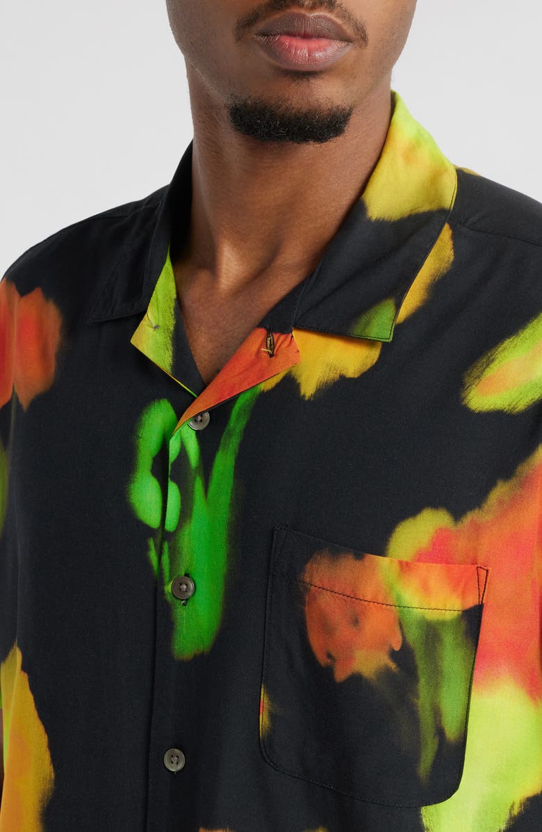 Obey Kinney Floral Print Camp Shirt, Alternate, color, 