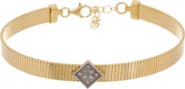 MESHMERISE Sterling Silver Diamond Bangle