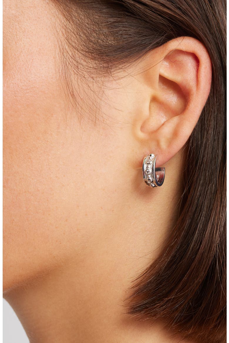 Dew Drop Méditerranée Hoop Earrings, Alternate, color, SILVER