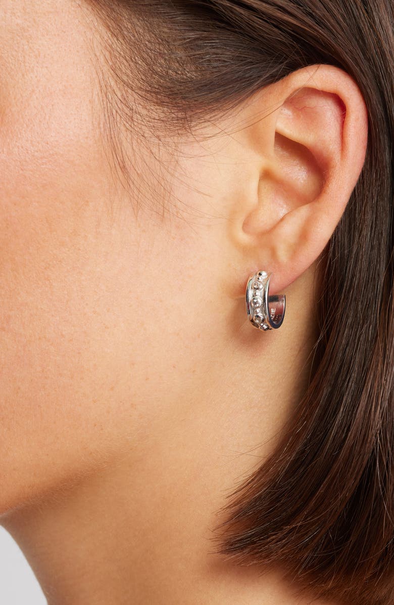 Anzie Dew Drop Méditerranée Hoop Earrings, Alternate, color, Silver