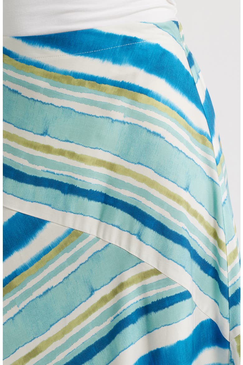 Spliced Print Maxi Skirt, Alternate, color, PEAR/ CADET BLUE