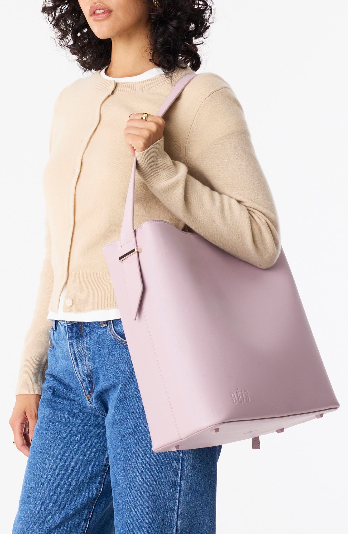 Béis The Essential Wicked Pink Tote, Alternate, color, 