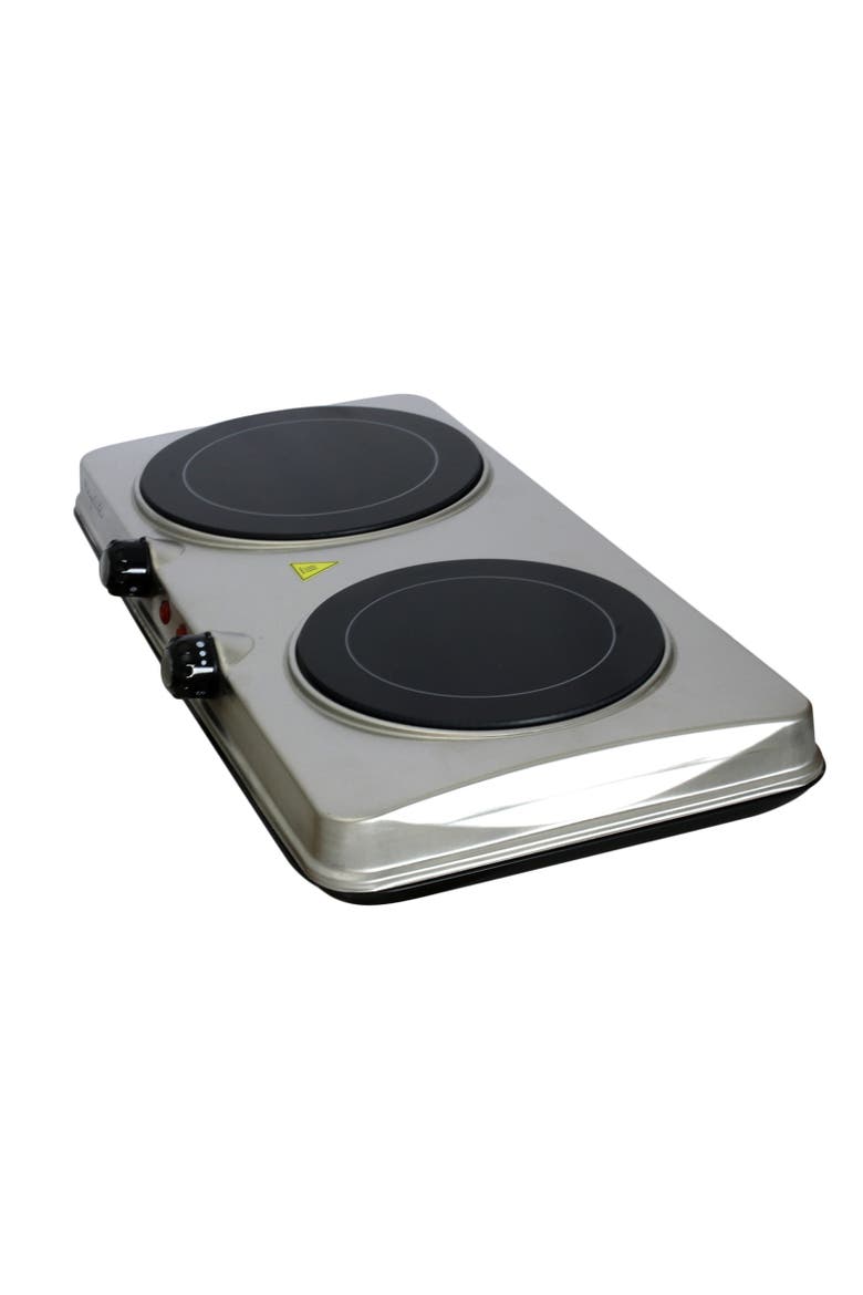 Electric Portable Dual Size Infrared Burner Cooktop Buffet Range, Alternate, color, Grey