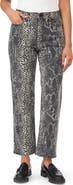 Kensie High Rise Slim Straight Crop Jean
