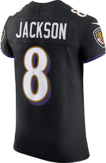 Men's Nike Lamar Jackson Black Baltimore Ravens Alternate Vapor F.U.S.E. Elite Jersey