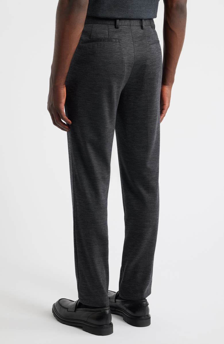 Bugatchi Flat Front Knit Wool Blend Chinos, Alternate, color, Anthracite