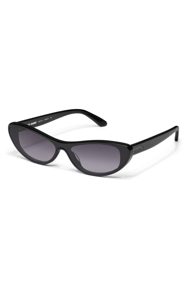 QUAY x Guizio 143mm Slate Gradient Cat Eye Sunglasses, Alternate, color, 
