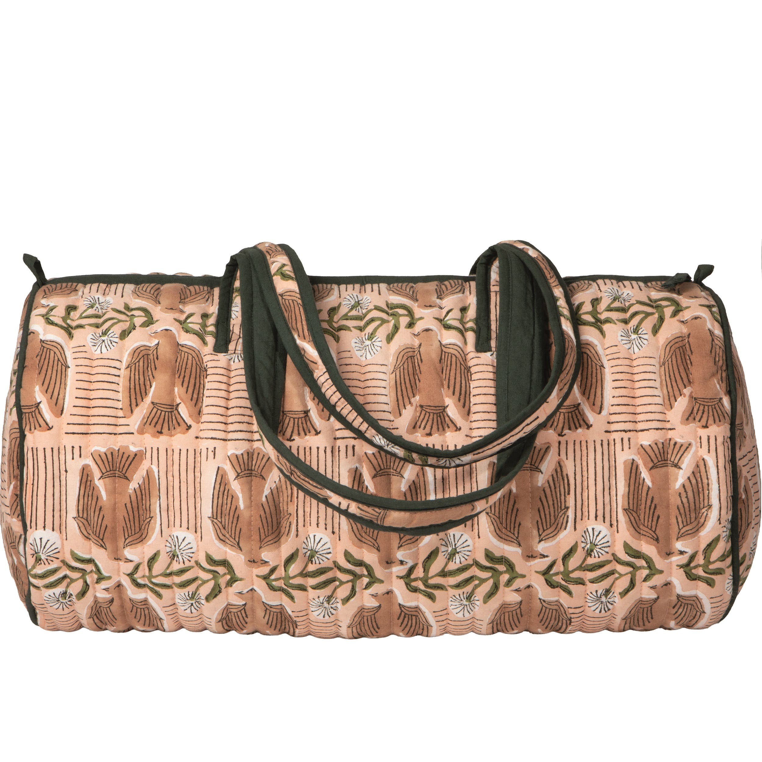 Danica Brands Peregrine Block Print Weekender Bag, Main, color, Beige
