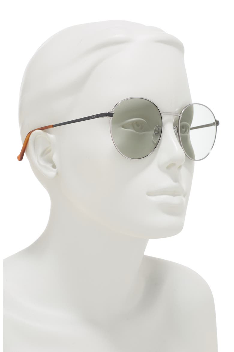 55mm Oval Sunglasses, Alternate, color, RUTHENIUM BLACK GREY