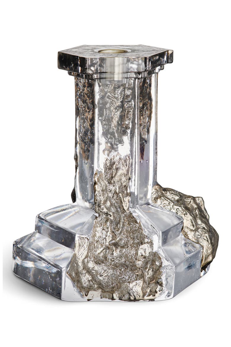 Rocky Large Baroque Candlestick (Limited Edition), Main, color, GRAY