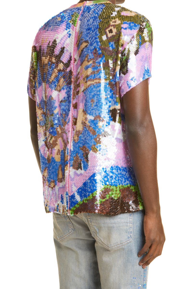 Ashish Gender Inclusive Sequin Tie Dye Top, Alternate, color,