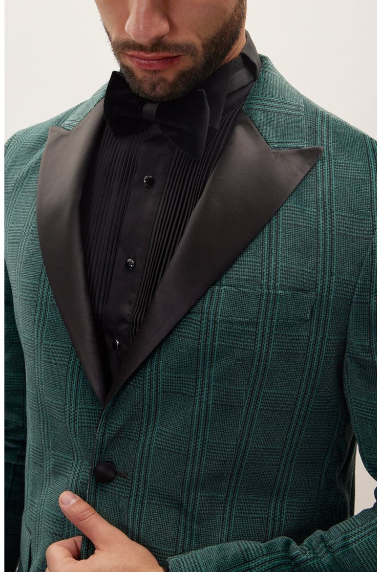 Prince of Whales Tuxedo Jacket, Alternate, color, GREEN