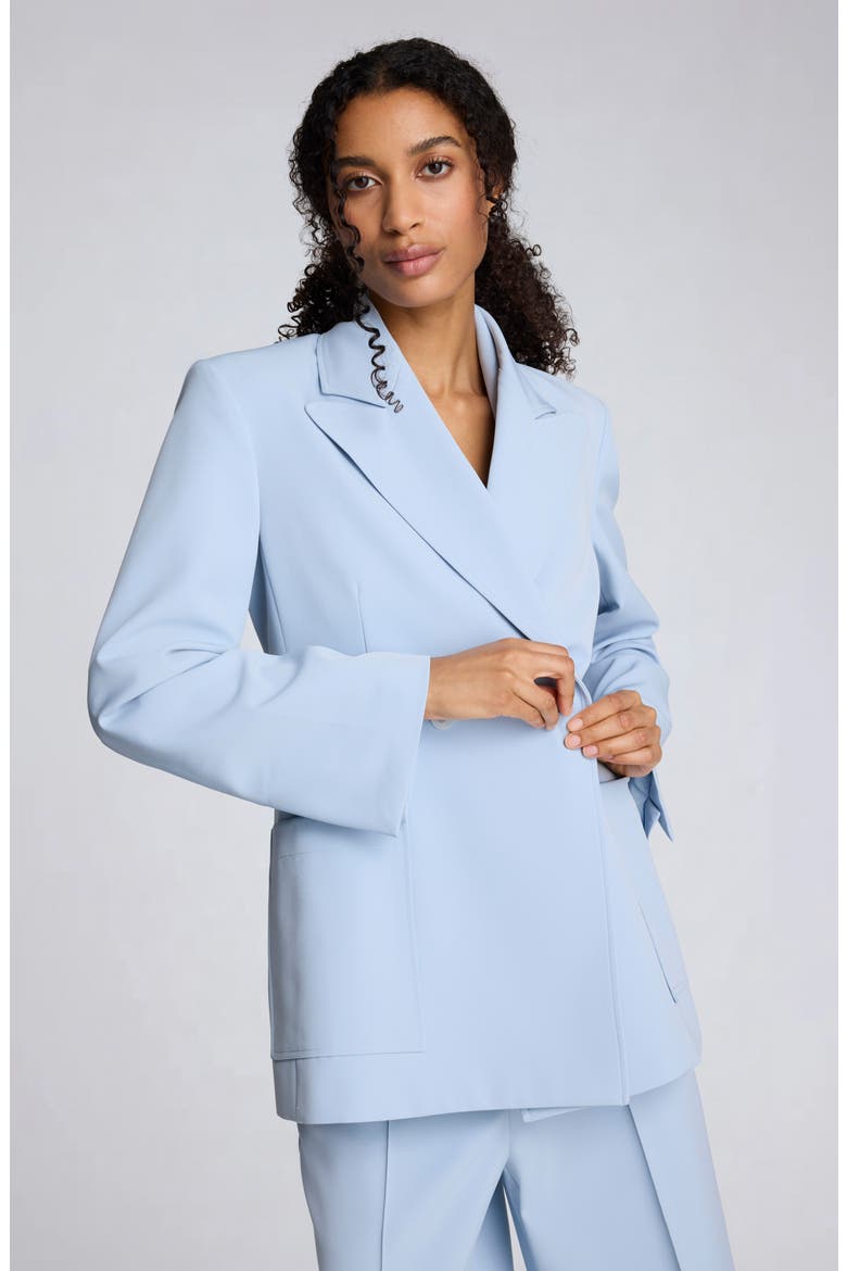 Double Breasted Contour Jacket, Alternate, color, BLUE DAWN