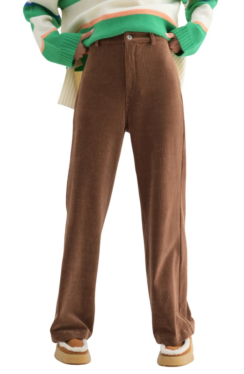 WISHLIST Corduroy Wide Leg Pants, Main, color, Hazelnut