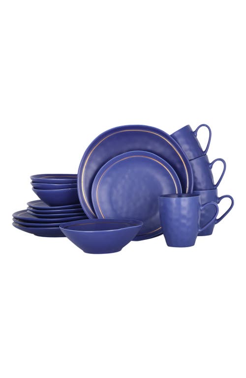 Stone Lain Clara Porcelain 16-piece Dinnerware Set In Blue