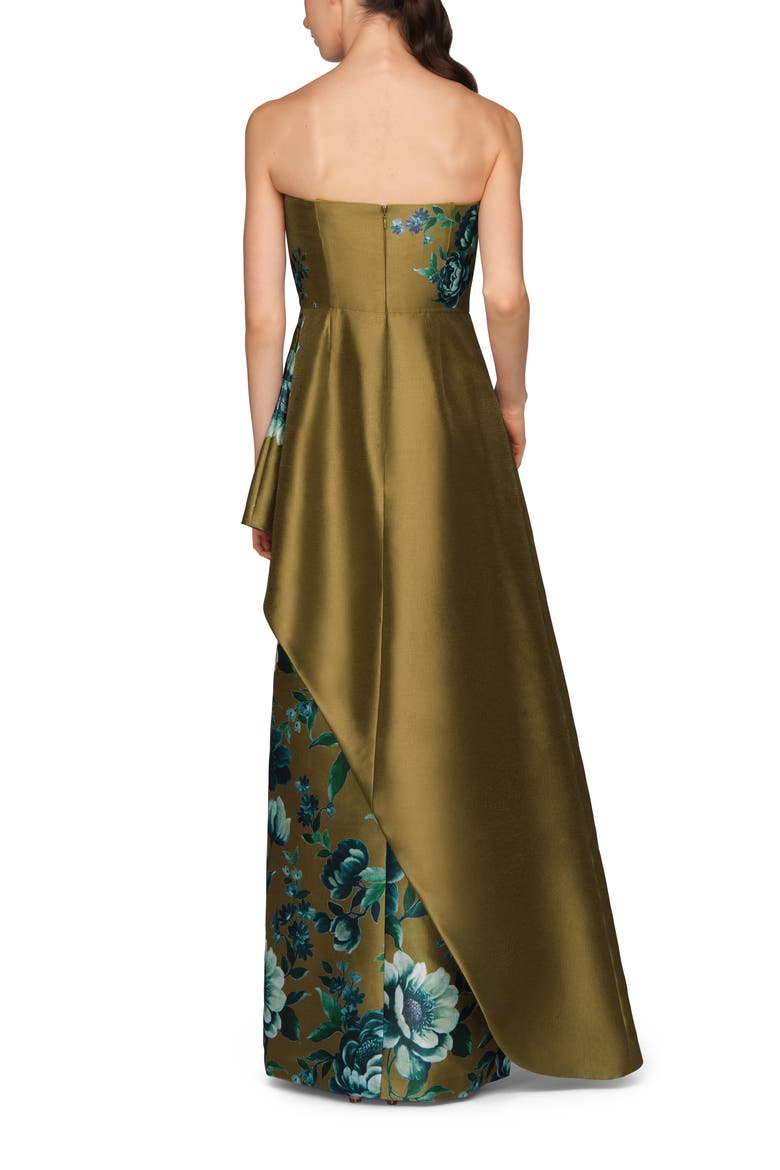 Marigold Strapless Evening Gown, Alternate, color, PECAN