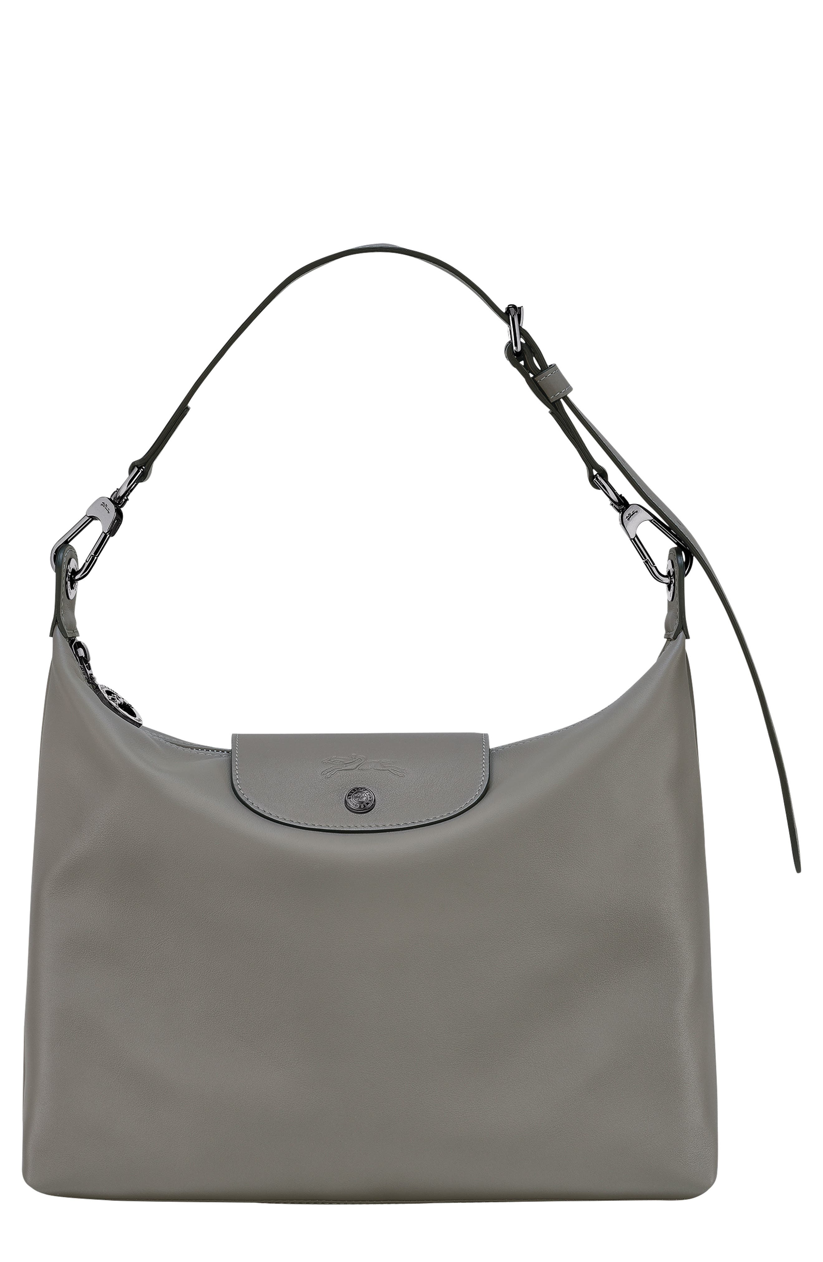 Longchamp Medium Le Pliage Xtra Leather Hobo Bag, Main, color, Turtledove