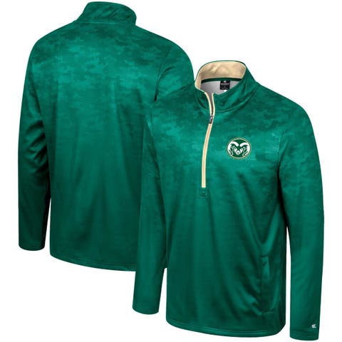 Men's Colosseum  Green Colorado State Rams The Machine Half-Zip Jacket