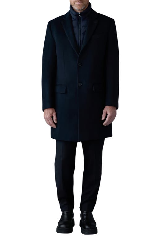 Mackage Skai-slb Virgin Wool Coat With Removable Down Bib In Blue