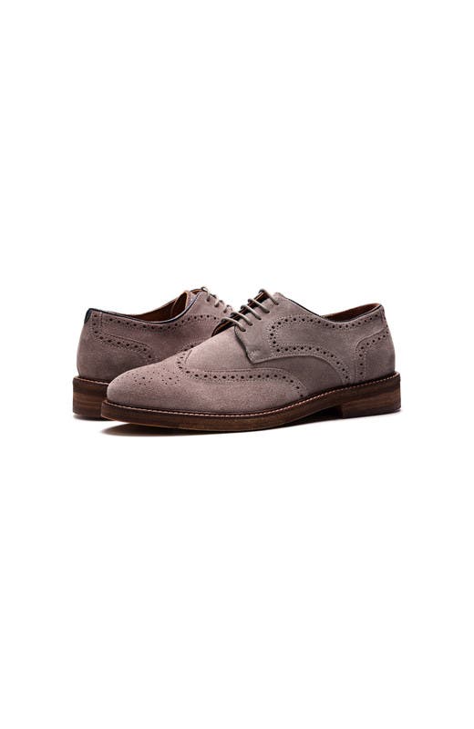 A. Veer Cambridge Wingtip Lace-up, Alternate, color, Taupe Suede